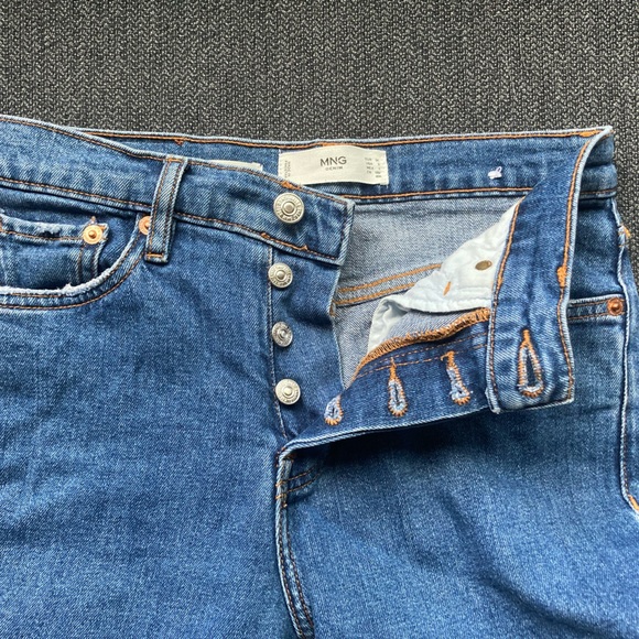 Mango Denim - Mango, straight jeans, medium blue, size 2
